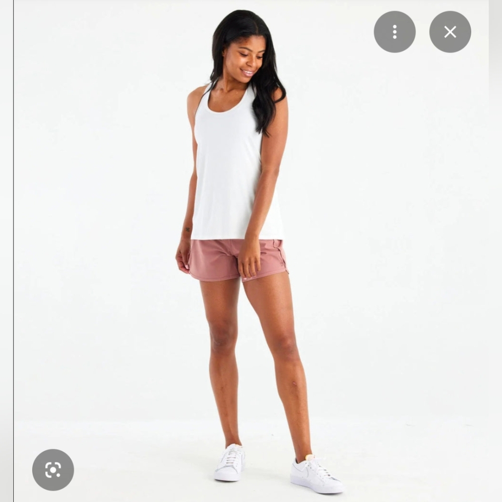 NWT Ws Freefly Bamboo Motion Recerback Tank In Bright White